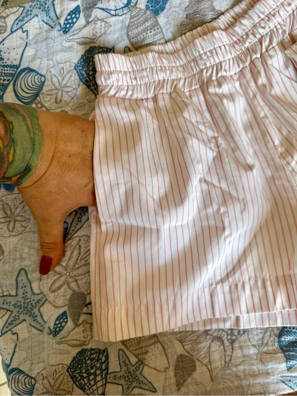 Fendi Pink Striped kids Shorts